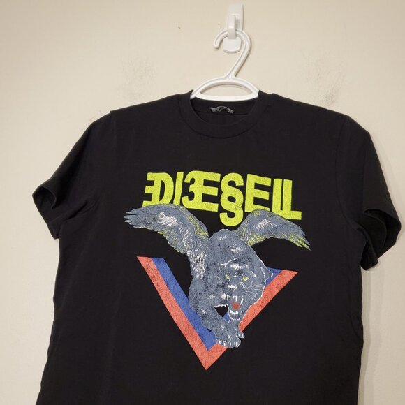 Diesel Panther graphic shirt black size S - Picture 2 of 6